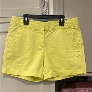 J. Crew Yellow Tailored Bermuda Shorts